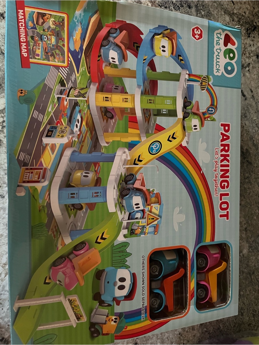 & Other Stories Kids Parking Lot Playset in Blue, Green, Yellow, Red